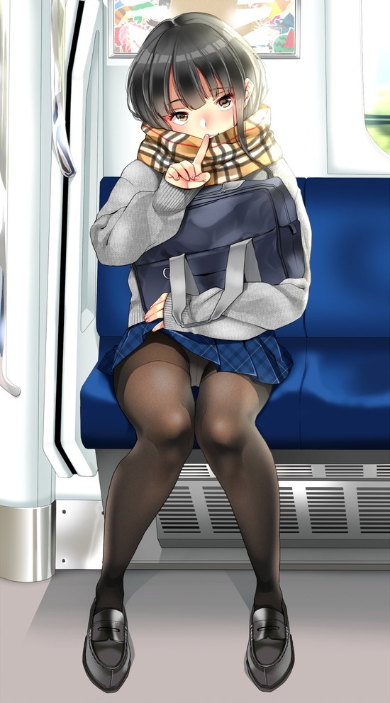 【２次】美脚が強調されるストッキング姿の美少女二次エロ画像　その７【ストッキング】
