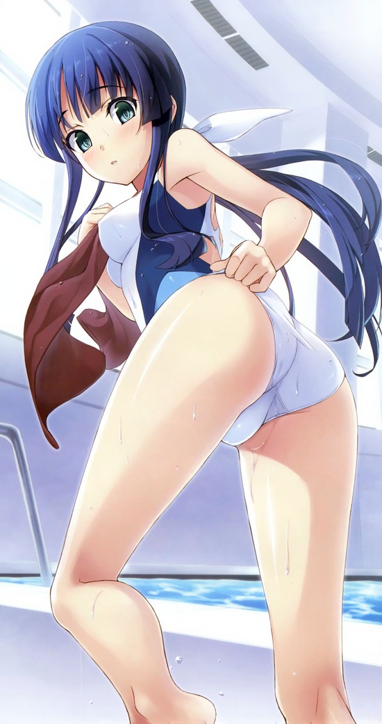 【２次】ボディラインがより強調される競泳水着姿の美少女二次エロ画像　その１１【水着】