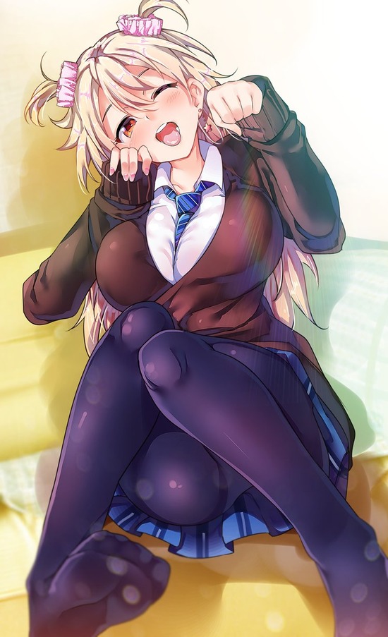 【２次】美脚が強調されるストッキング姿の美少女二次エロ画像　その８【ストッキング】