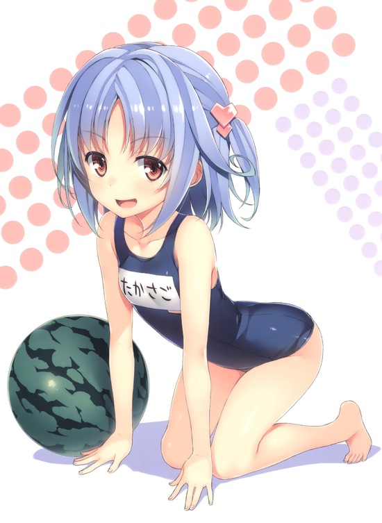 【２次】スク水姿が眩しくて可愛い女の子の二次エロ画像　その１２【スク水】