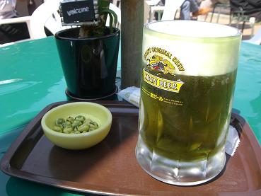 わさびビール1杯。