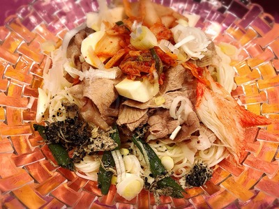 豚キムチぶっかけそうめん