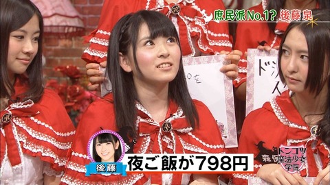 HKT研究生「後藤泉」の業界人評価高すぎ 【HKT48/後藤泉】