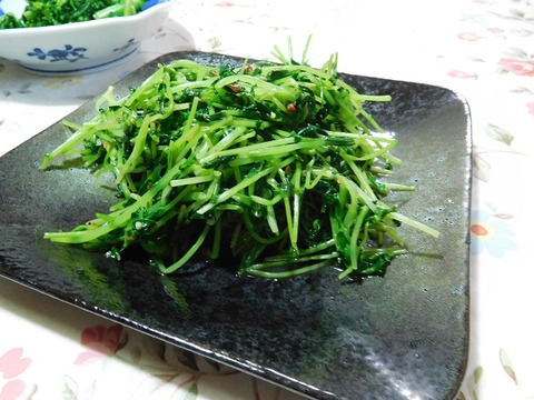 豆苗炒め
