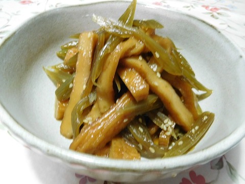 蕗と天カマ炒め