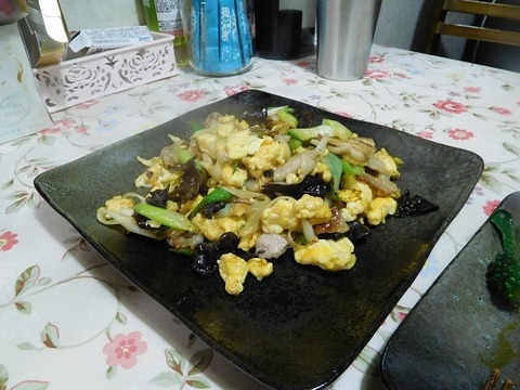 豚肉と木耳のオイスターソース炒め