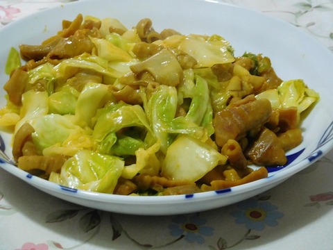 味噌ホルモン炒め