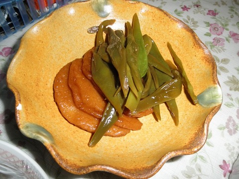 ササギと天カマの煮物