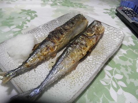 サンマの炭火焼