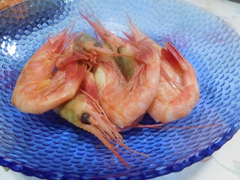 海老の塩ゆで