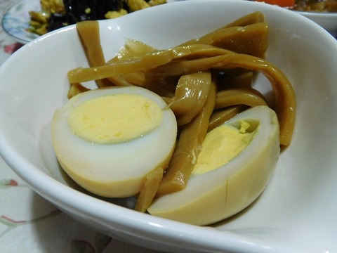 煮卵&メンマ
