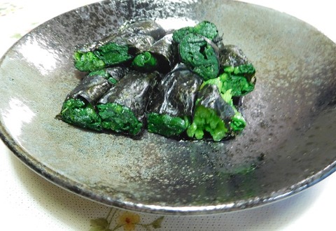 ほうれん草の海苔巻き