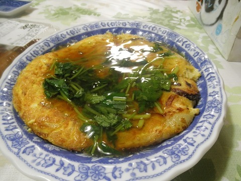 かに玉あんかけ