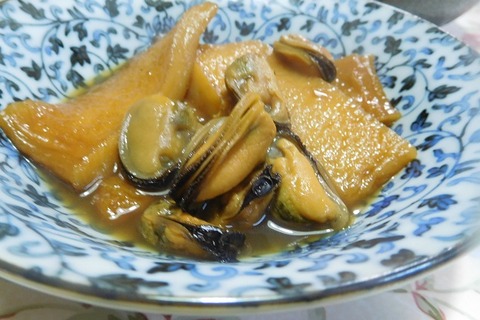 からす貝と天カマ煮