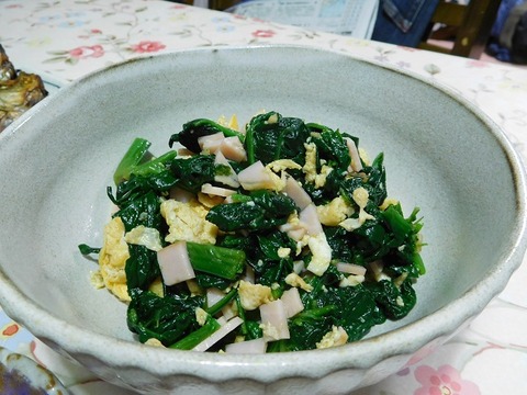 ほうれん草の華風和え