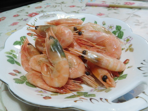 海老の塩ゆで