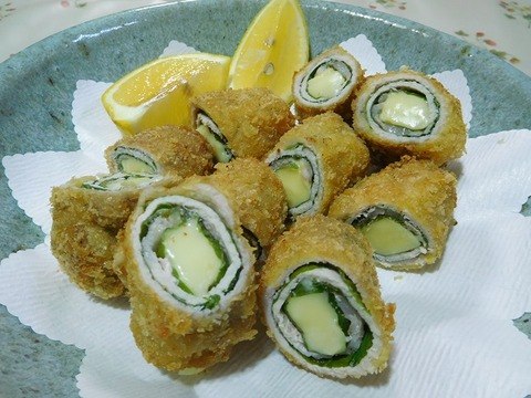 豚肉の紫蘇チーズロール