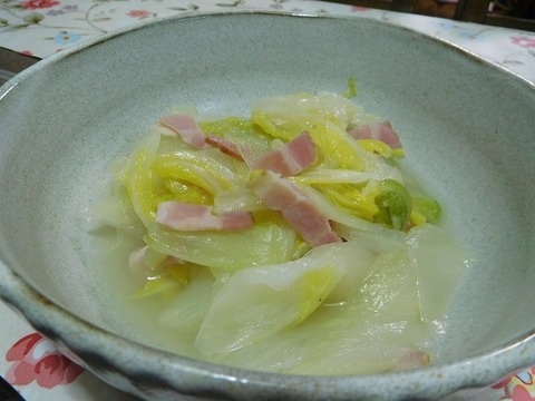 白菜のベーコン煮