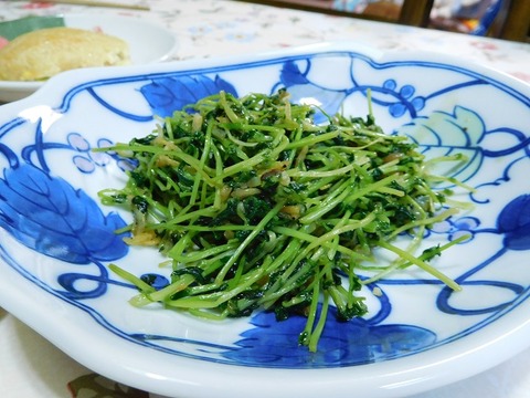 豆苗炒め