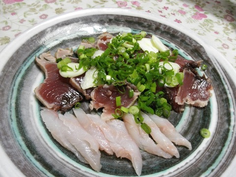 鰹タタキ&八角刺身