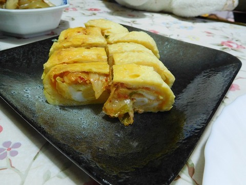 キムチ入り卵焼き