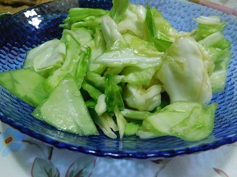 ざく切りキャベツの塩だれ