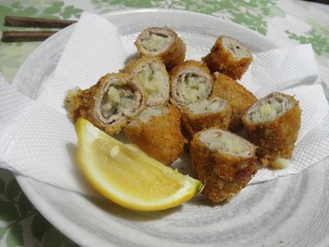 ユリ根の豚肉包み揚げ