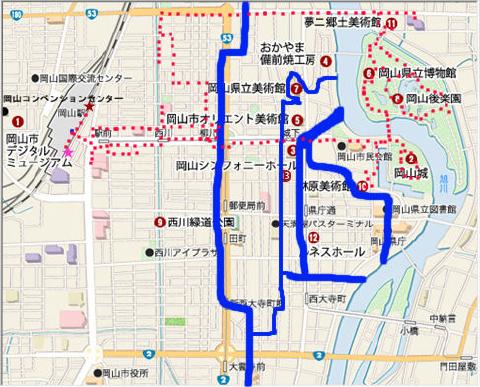 pict-Okayama city map 江戸期・堀概図