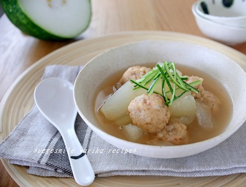 冬瓜とエビ団子横小