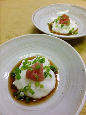 まつのブログ 自然薯の明太子のせ