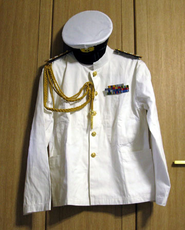 日本 海軍士官用軍帽 第二種軍装 59センチ 高田帽子店製顎紐に