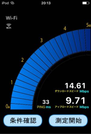 iPhone6(docomo)テザリング速度