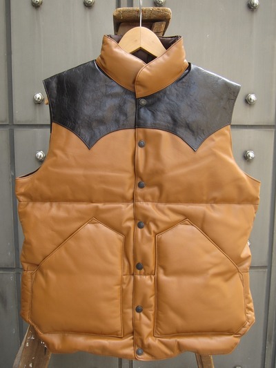 ALL LEATHER DOWN VEST