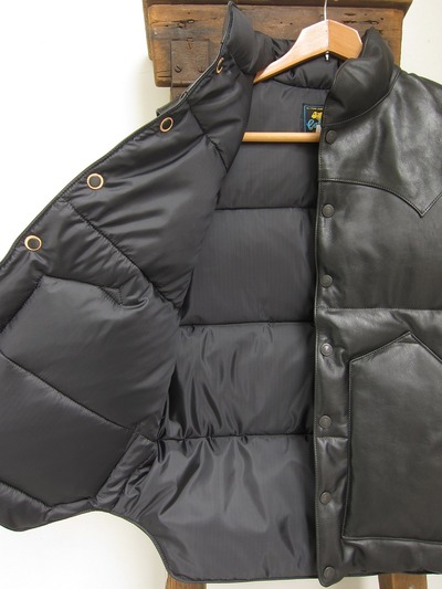ALL LEATHER DOWN VEST