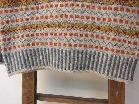 PRINCE OF WALES TYPE FAIR ISLE V NECK