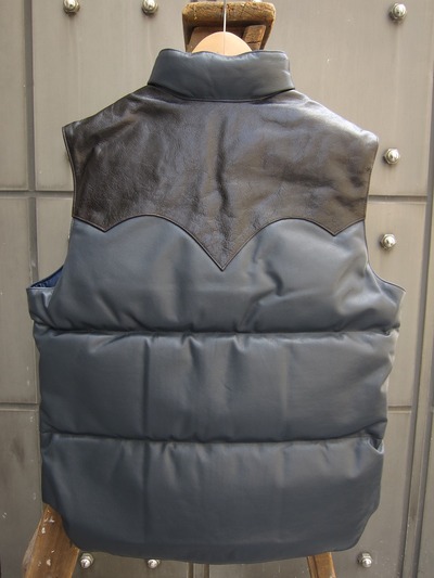 ALL LEATHER DOWN VEST