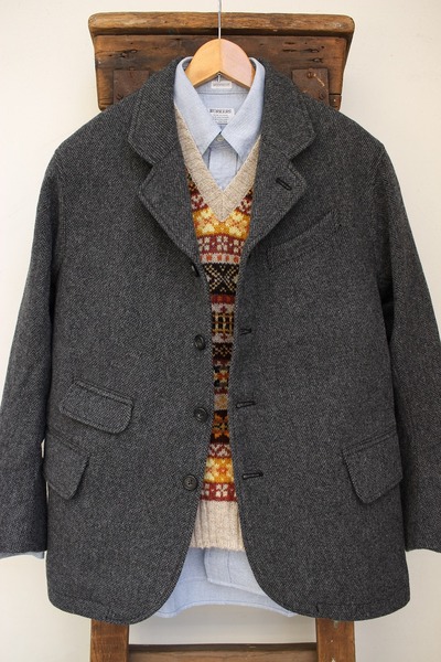Creole Jacket Wool Pattern Tweed