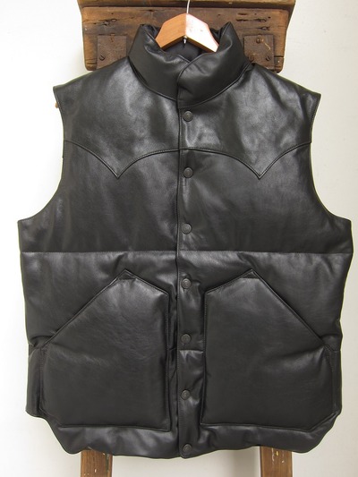 ALL LEATHER DOWN VEST