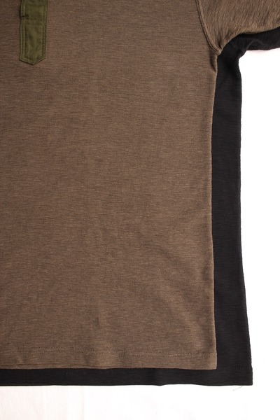 SLAB KNIT HENLEY NECK TEE