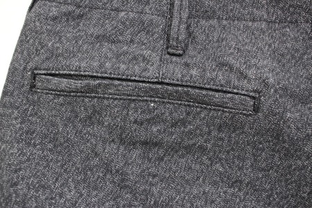 BLACK CHAMBRAY TROUSERS (TIGHT STRAIGHT)