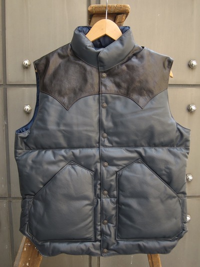 ALL LEATHER DOWN VEST