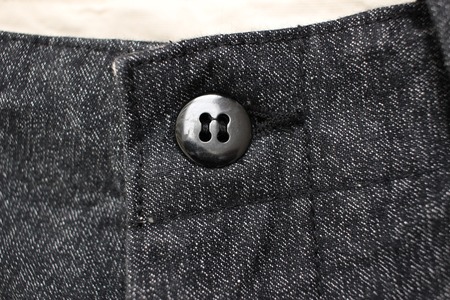 BLACK CHAMBRAY TROUSERS (TIGHT STRAIGHT)