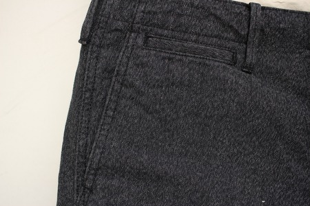 BLACK CHAMBRAY TROUSERS (TIGHT STRAIGHT)