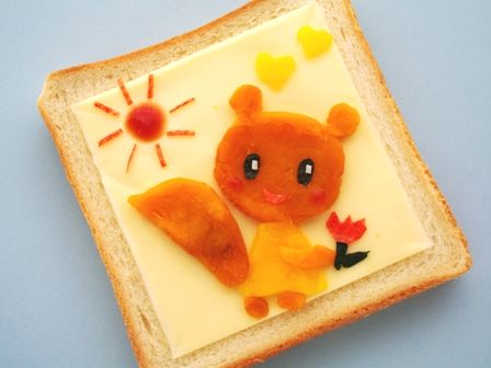 リスのお散歩デコパン
