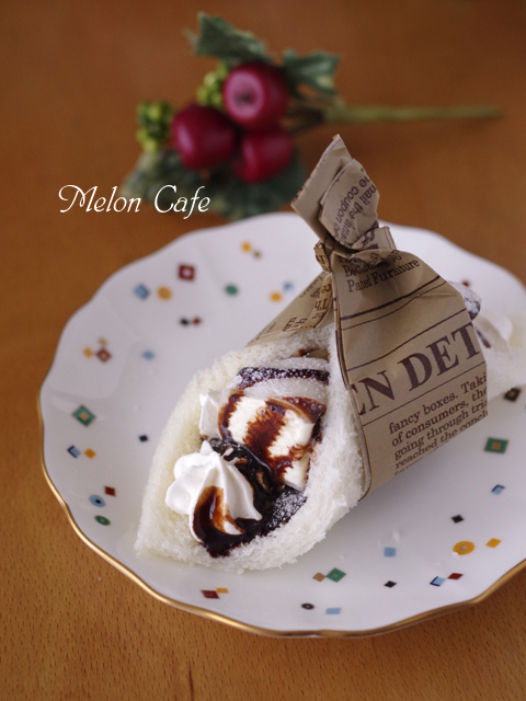市販のアイスとクリームでチョコデザートサンドシナイッチ