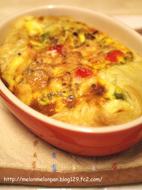 カラフル野菜のミルクキッシュ