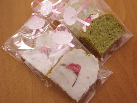 春の抹茶パウンドケーキ桜とひなまつり08