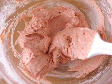 簡単パウンド生地でひなまつりの菱餅色ケーキ02
