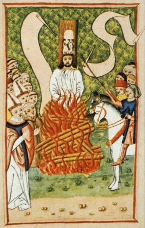 Jan Hus at the stake, Jena codex 1500