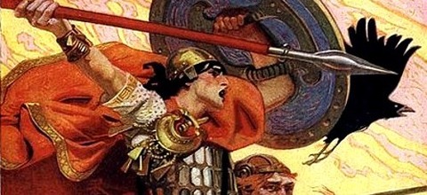 Joseph Christian Leyendecker Cuchulain in Battle 1911 - コピー